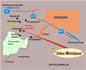 Anfahrtskizze, Lageplan
